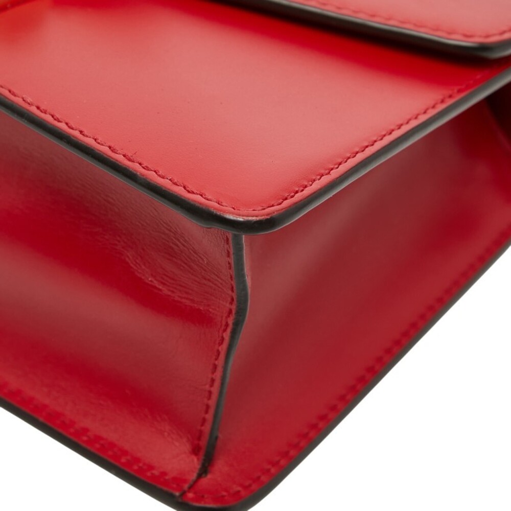 GUCCI Red Leather Sylvie Shoulder Bag - Picture 5 of 12